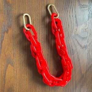 Clare V Shortie Strap in Poppy Resin